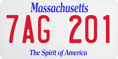 MA license plate 7AG201