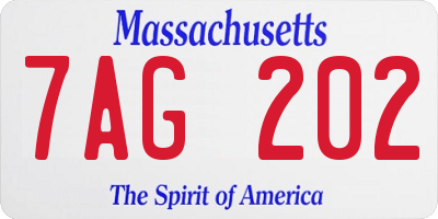 MA license plate 7AG202