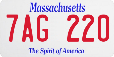 MA license plate 7AG220