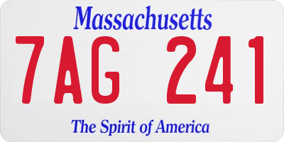 MA license plate 7AG241