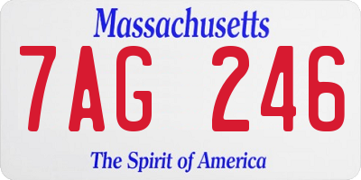 MA license plate 7AG246