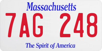 MA license plate 7AG248