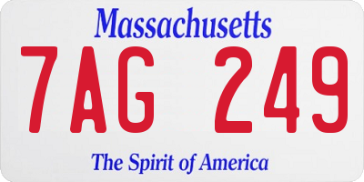 MA license plate 7AG249