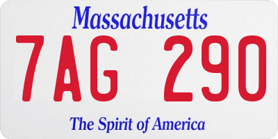 MA license plate 7AG290