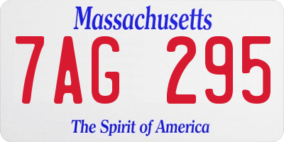 MA license plate 7AG295