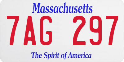MA license plate 7AG297