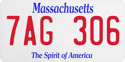 MA license plate 7AG306