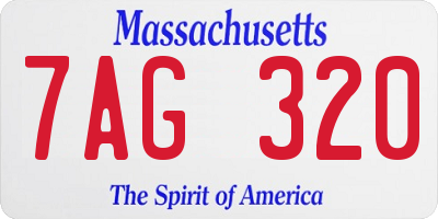 MA license plate 7AG320