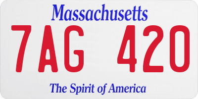 MA license plate 7AG420