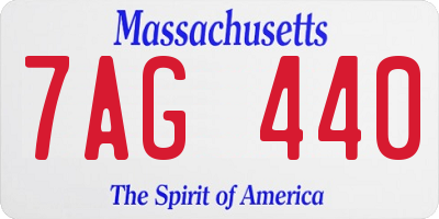 MA license plate 7AG440