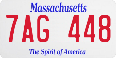 MA license plate 7AG448