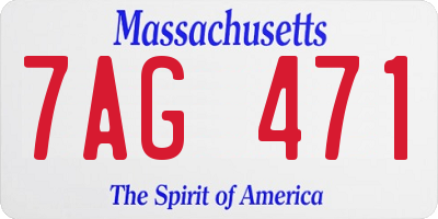 MA license plate 7AG471