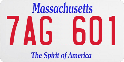 MA license plate 7AG601