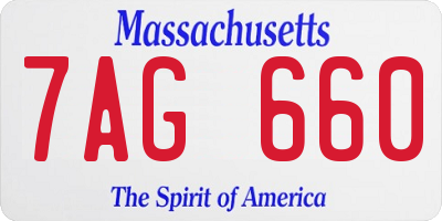 MA license plate 7AG660