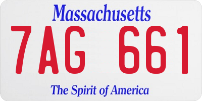 MA license plate 7AG661