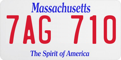 MA license plate 7AG710