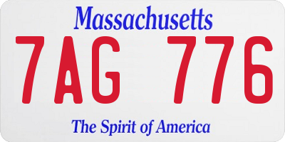 MA license plate 7AG776