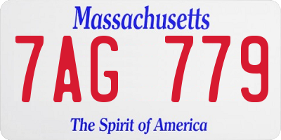 MA license plate 7AG779