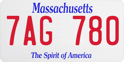 MA license plate 7AG780