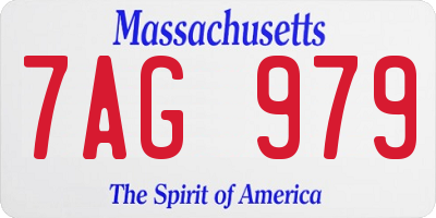 MA license plate 7AG979