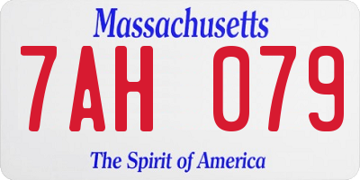 MA license plate 7AH079