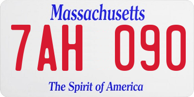 MA license plate 7AH090