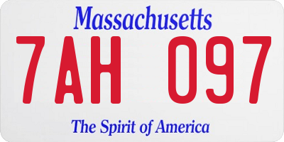 MA license plate 7AH097