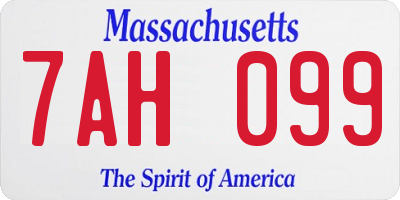 MA license plate 7AH099