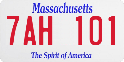 MA license plate 7AH101
