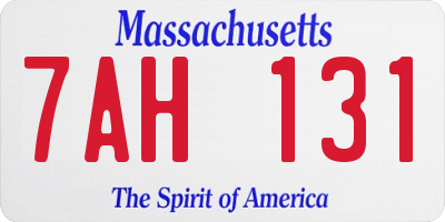 MA license plate 7AH131
