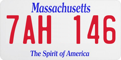 MA license plate 7AH146