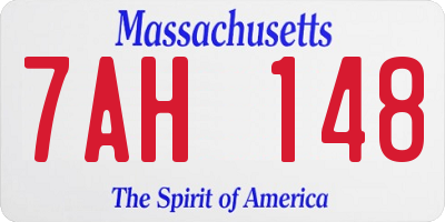 MA license plate 7AH148
