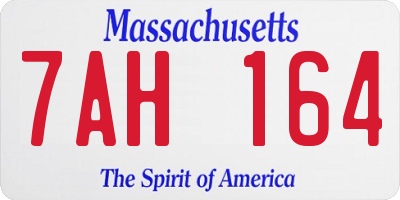 MA license plate 7AH164