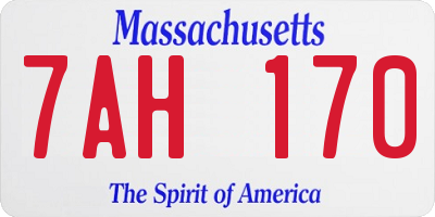 MA license plate 7AH170