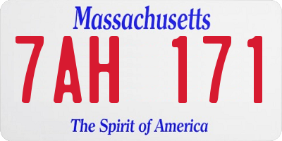 MA license plate 7AH171