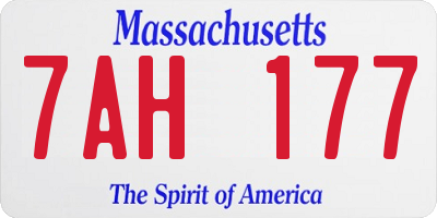 MA license plate 7AH177