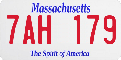 MA license plate 7AH179