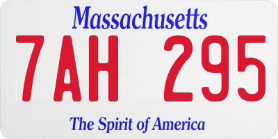 MA license plate 7AH295