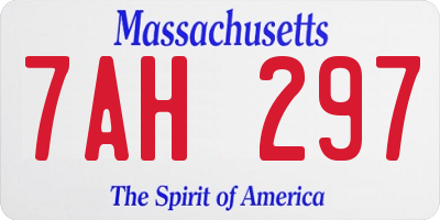MA license plate 7AH297