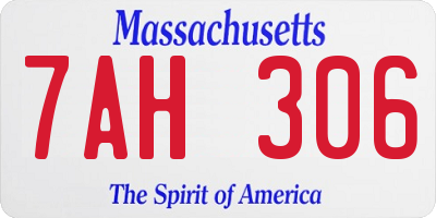 MA license plate 7AH306
