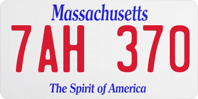 MA license plate 7AH370