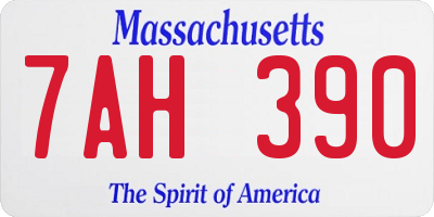 MA license plate 7AH390
