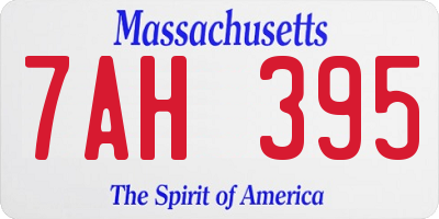 MA license plate 7AH395