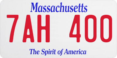 MA license plate 7AH400