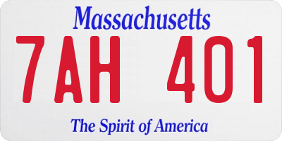 MA license plate 7AH401