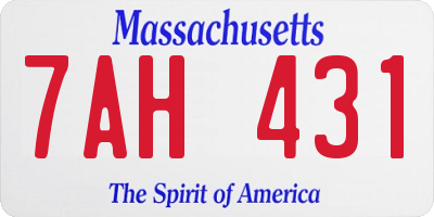 MA license plate 7AH431