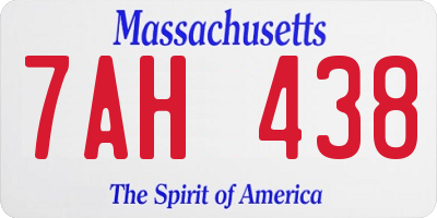 MA license plate 7AH438