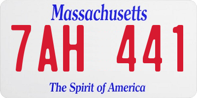 MA license plate 7AH441