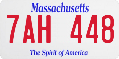 MA license plate 7AH448