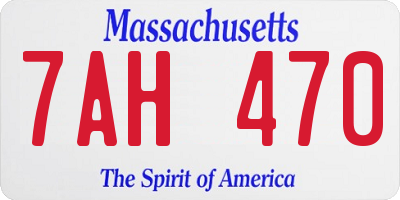 MA license plate 7AH470